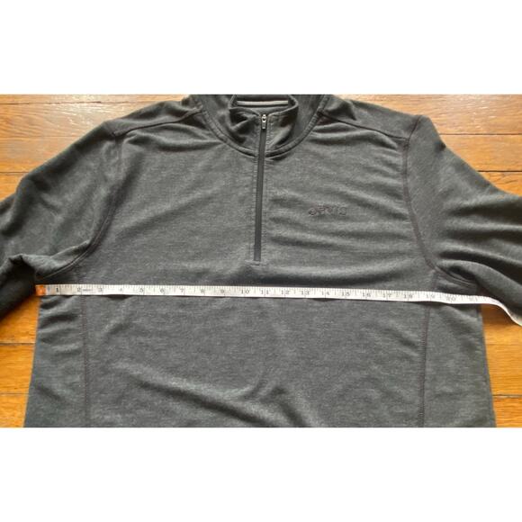 ORVIS Gray 1/4 Zip Mock Neck Long Sleeve Shirt Mens sz M - Picture 8 of 12